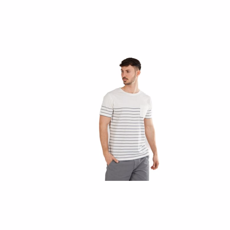 Pánske tričko s krátkym rukávom FUNDANGO Jaggy Pocket T-shirt-180-fog