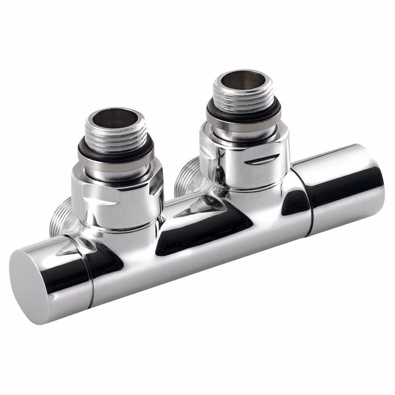 SAPHO - TWIN pripojovacia súprava ventilov pre stredové pripojenie, chróm CP401S