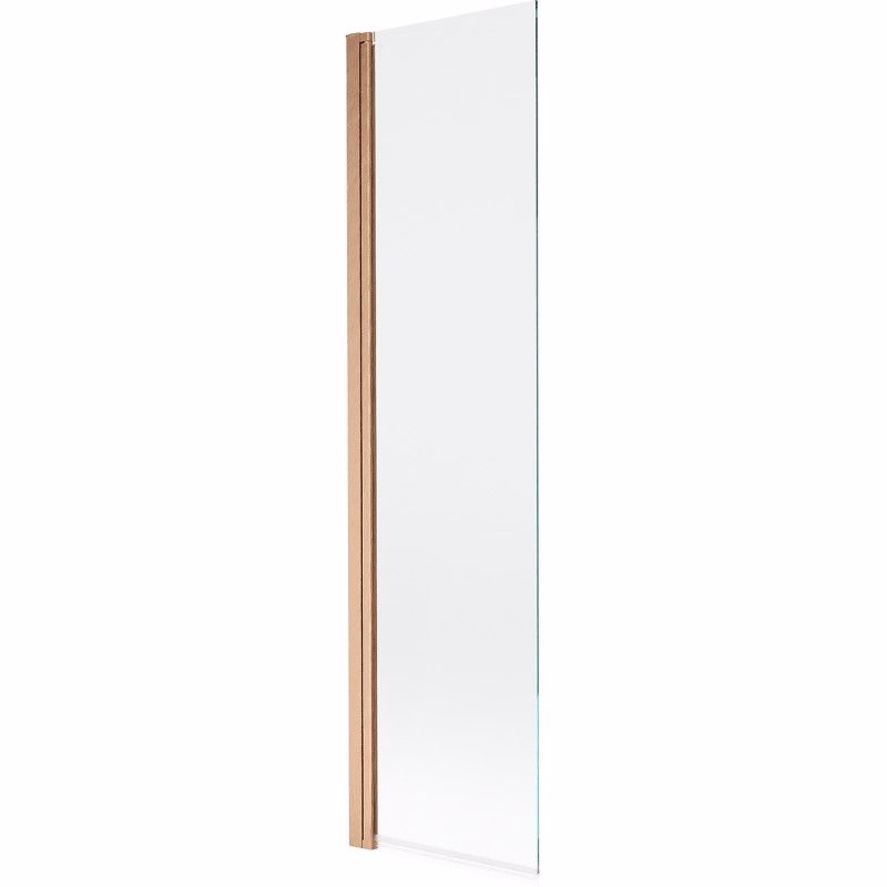 MEXEN - MIST vaňová zástena 50x150 cm 6mm 1-s, meď kartáčovaná, číra 8A9-050-001-65-00