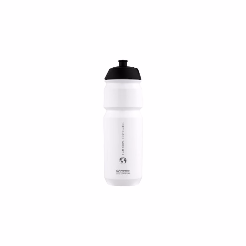 Fľaša na bicykel FORCE BIO EARTH 0,75 l, white-gray