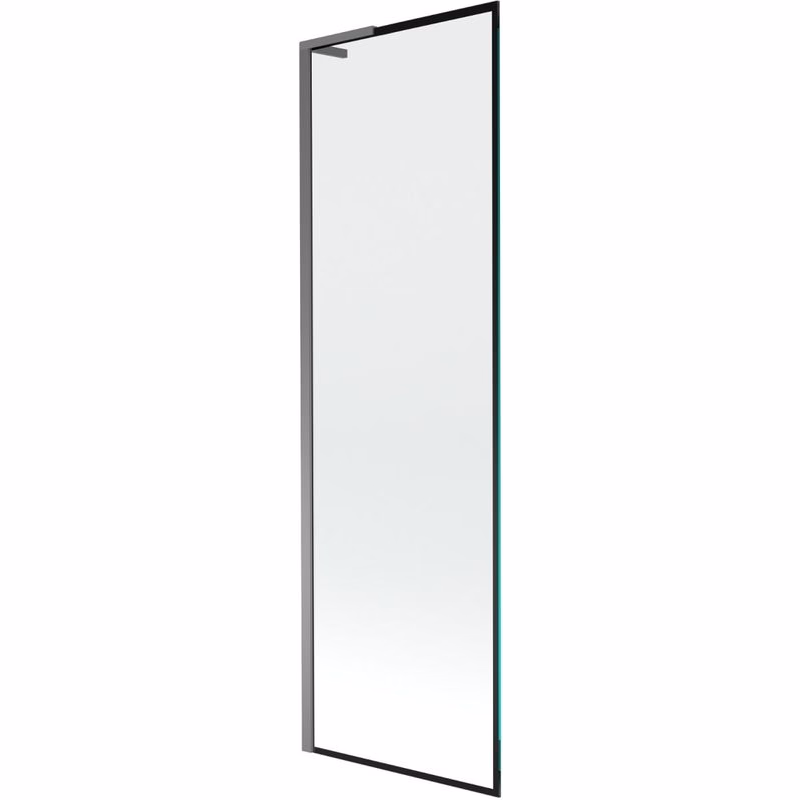 MEXEN/S - Next L vaňová zástena FIX 60 x 150, čierna vzor, grafit metal 895-060-000-03-70-95