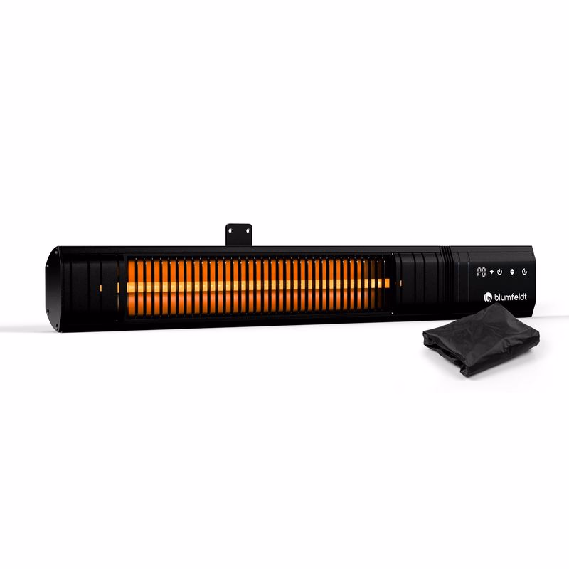 Blumfeldt Gold Bar Slim 2000 W sálavý ohrievač, 9 úrovní, funkcia WiFi, dotykové ovládanie, diaľkový ovládač, IP 65