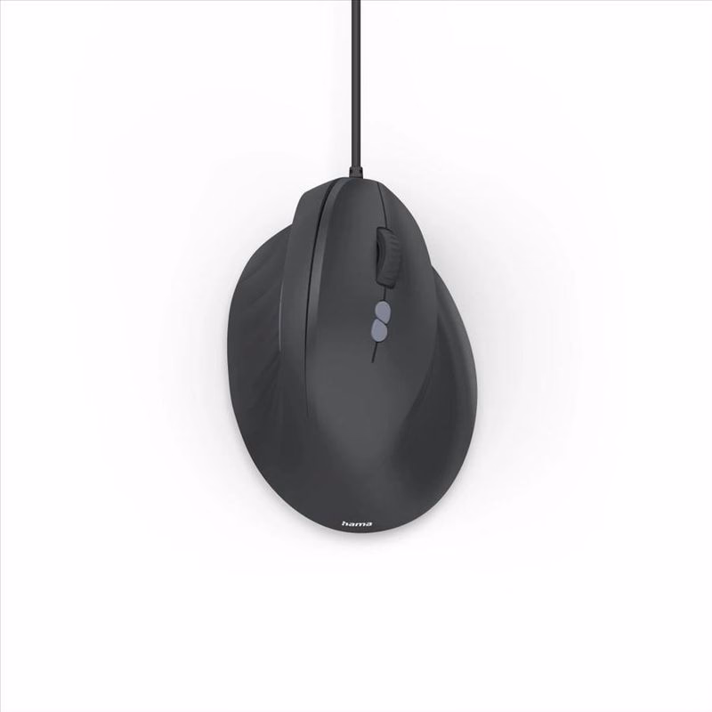 Hama vertikálna ergonomická káblová myš ECM-500R, pre pravákov, čierna