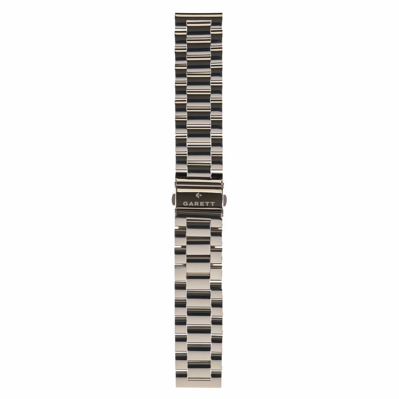 Garett univerzálny remienok 22 mm, strieborný kovový, typ Solid