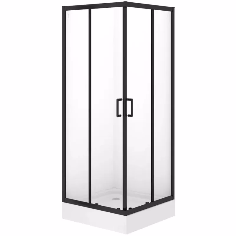Sprchový kút štvorcový Brasco 80x80x190 black S168-007