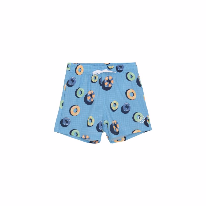 Plavky COLOR KIDS Swim Shorts, AOP-7452-River Blue