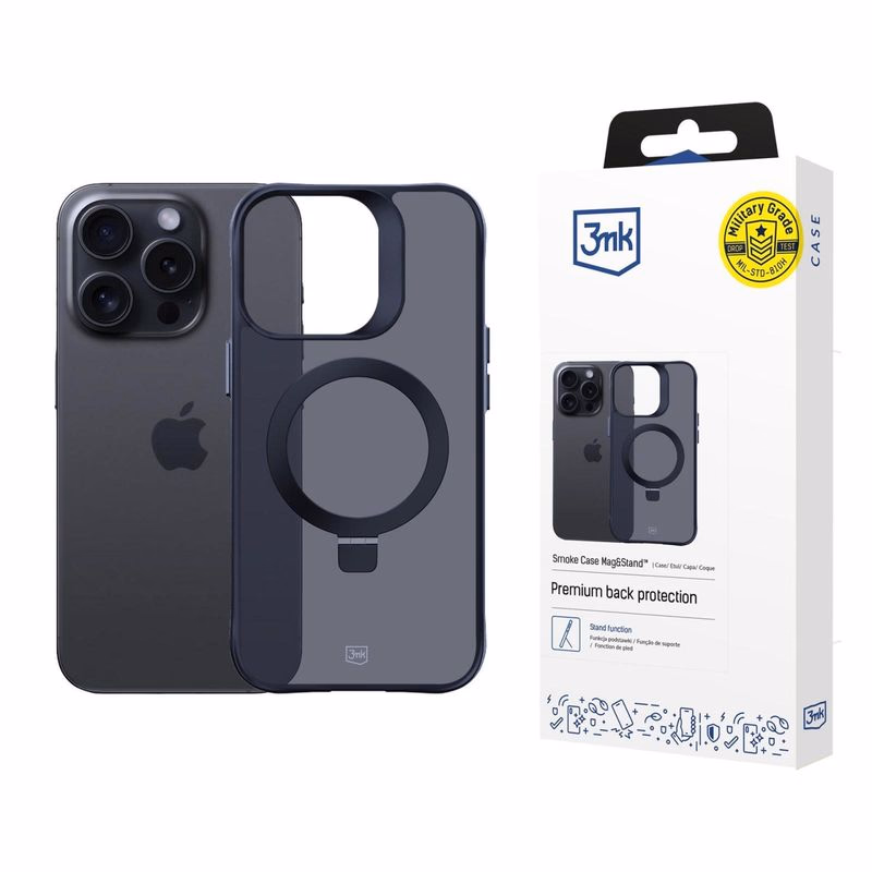 3mk ochranný kryt Smoke Case Mag&Stand pre Apple iPhone 13 Pre Max