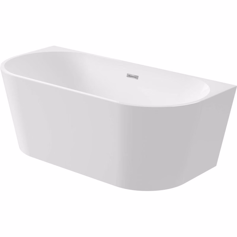 DEANTE - Silia Voľne stojaca akrylátová vaňa k stene biela - 160 cm KDS_016W