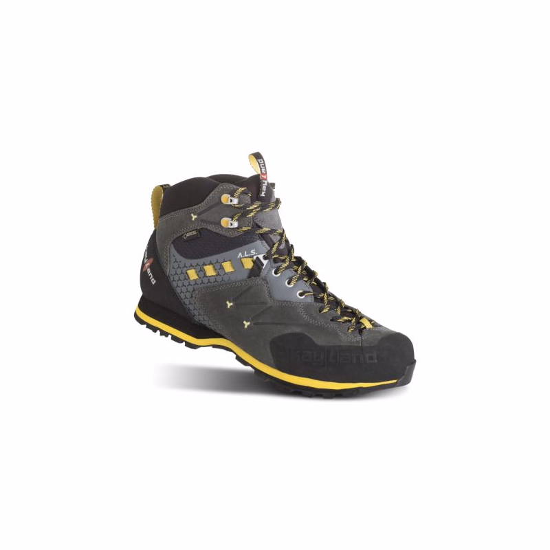 Pánska členková turistická obuv KAYLAND Vitrik Mid Gtx, Dark grey Yellow
