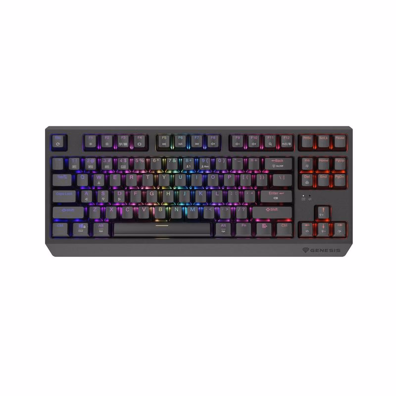 GENESIS herná klávesnica THOR 230/TKL/RGB/Outemu Red/Bezdrôtová USB + Bluetooth/US layout/Čierna