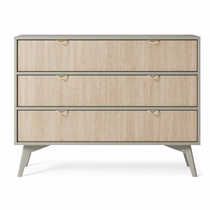 ArtPS Komoda TIMBER KSZ106 | béžová/zelená