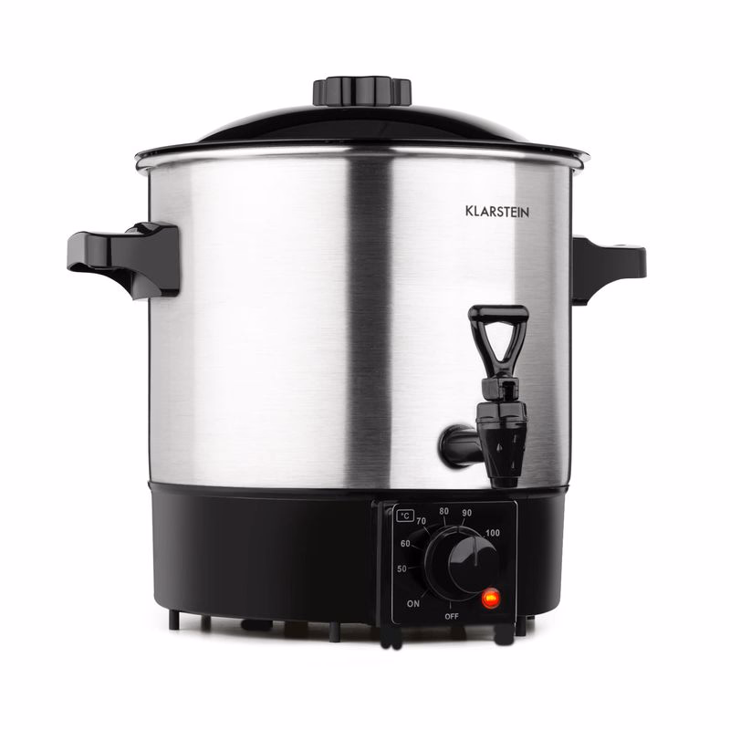 Klarstein Biggie Eco, zavárací hrniec a dávkovač nápojov, 9 l, 1000 W, 30 – 100 °C, výčapný kohútik