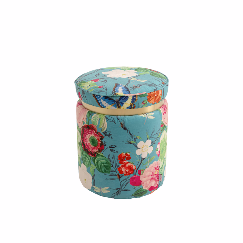 Flower Fever Blue taburetka Ø39 cm