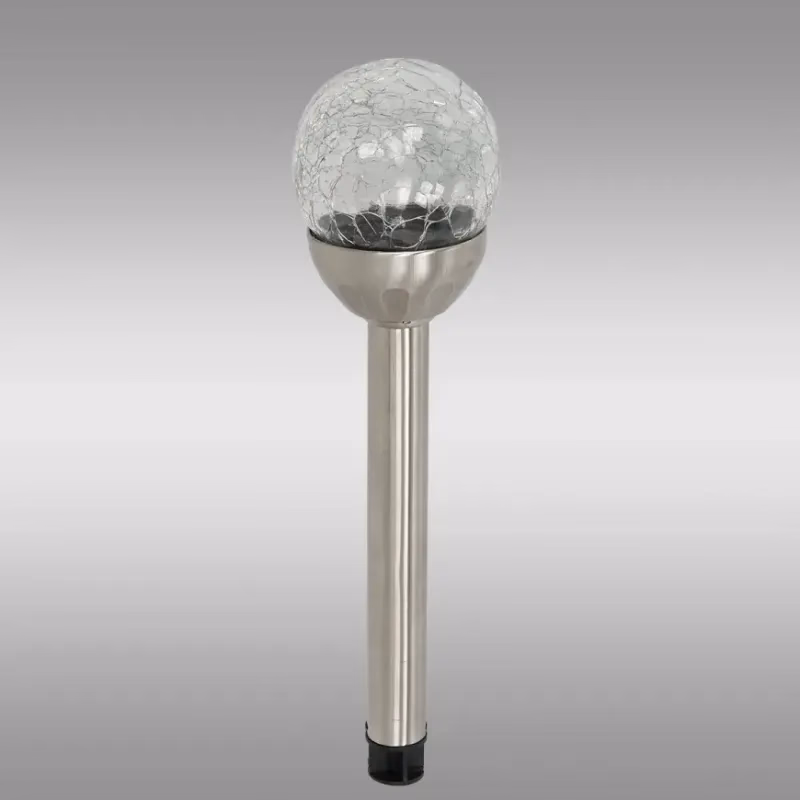 Solárna lampa INOX 8CM CRACK EKO0609