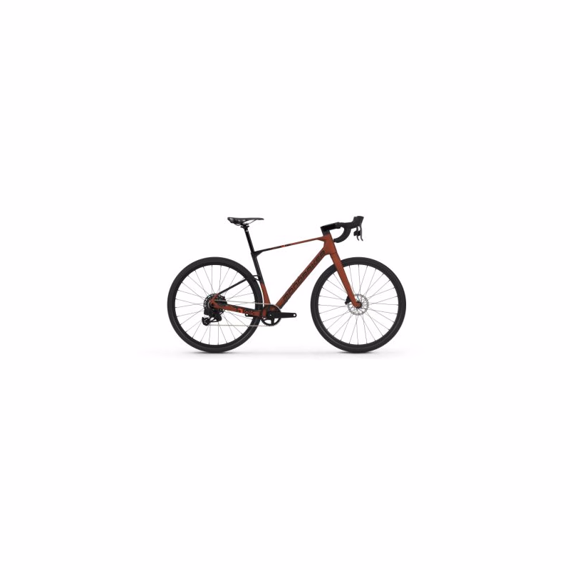 Gravel bicykel MONDRAKER Arid Carbon, earth red black flame red
