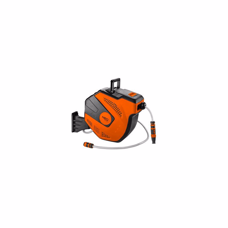 NEO TOOLS box s navijakom vrátane záhradnej hadice, 20+2m, 10bar, oranžovo-čierny, 15-891