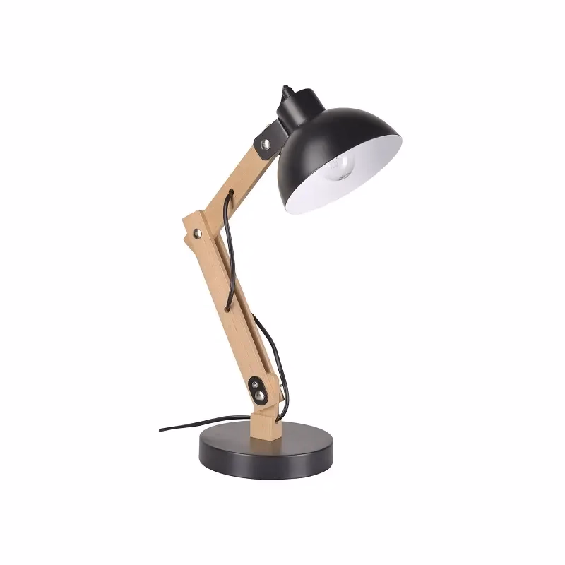 Stolová lampa UNLE 66391 čierna/drevo LB1
