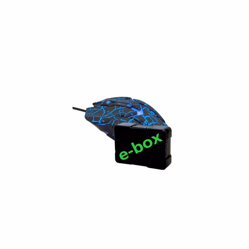 E-blue Auroza Gaming Myš káblové, čierna, 4000DPI, e-box