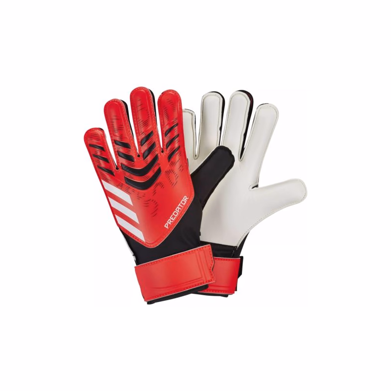 Juniorské futbalové brankárske rukavice ADIDAS PRED GL TRN J BLACK LUCRED WHITE