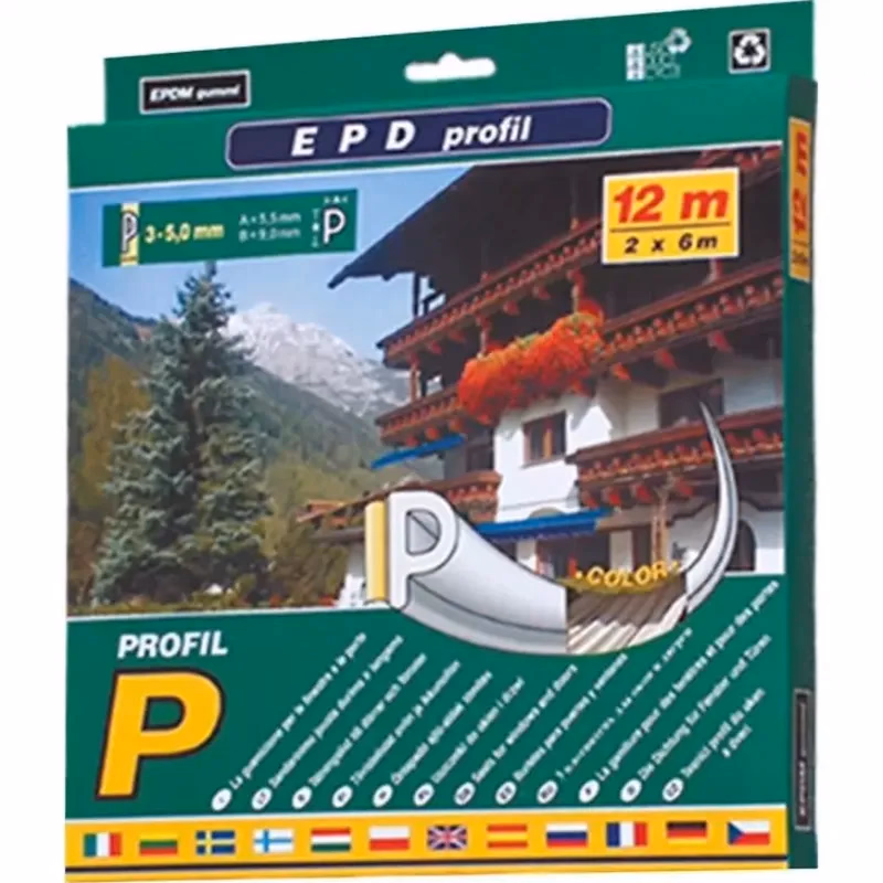 Samolepiace tesnenie Profil P12 Biela