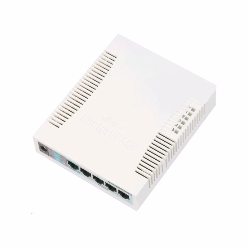 MikroTik RouterBOARD RB260GS (CSS106-5G-1S), Taifatech TF470 CPU, výkonný nastaviteľný switch, 5x LAN, 1xSFP slot