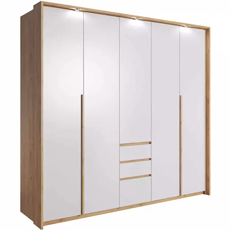 Skriňa 230 cm lišta Led biela/craft