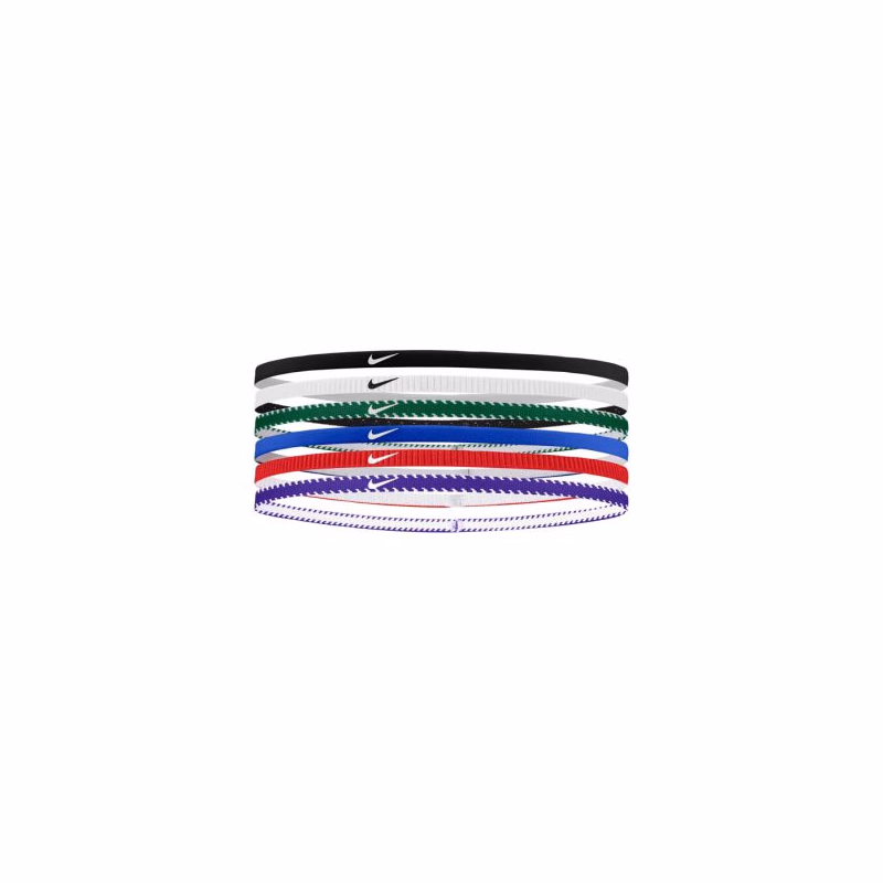 Čelenka NIKE FLEX CLASSIC SLIM HEADBANDS 6PK GAME ROYAL UNIVERSITY RED WHITE