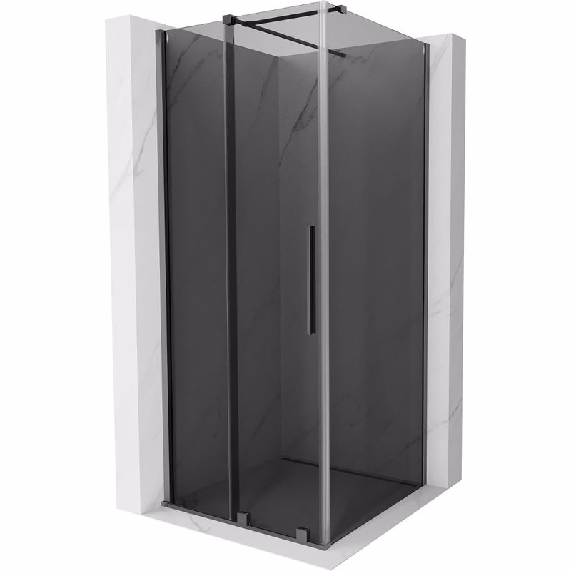 MEXEN/S - Velár sprchovací kút, posuvné dvere 110 x 110, grafit, grafit metal 871-110-110-41-95