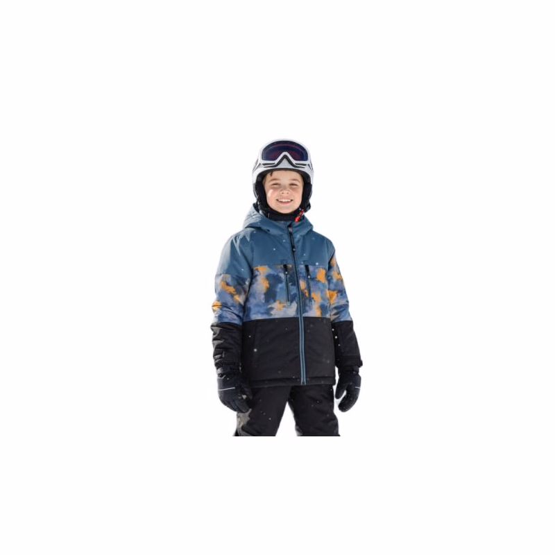 Chlapčenská lyžiarska bunda COLOR KIDS Ski Jacket - Colorblock -7842-Stormy Weather
