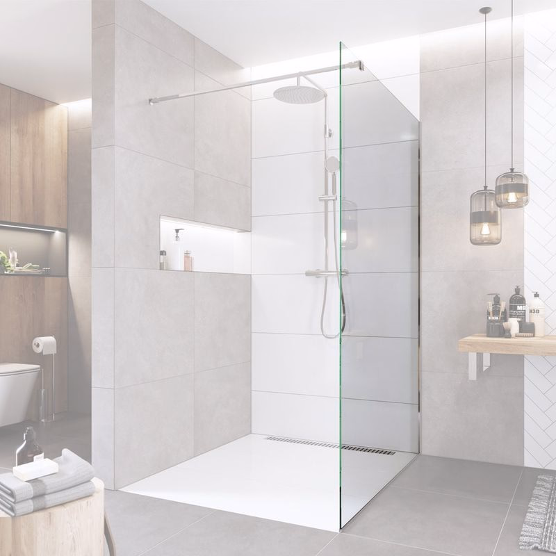 Mereo Novea sklo pre Walk in 140 x 200 cm, 8mm, EASY CLEAN Číre CK10606S