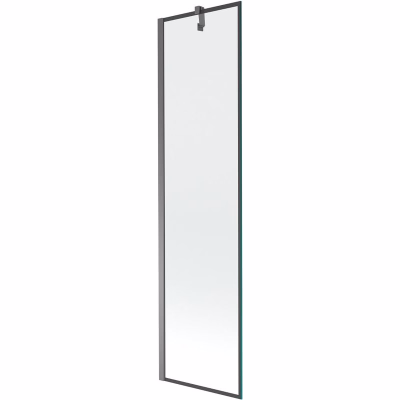 MEXEN/S - Next vaňová zástena FIX 50 x 150, čierna vzor, grafit metal 895-050-000-00-70-95