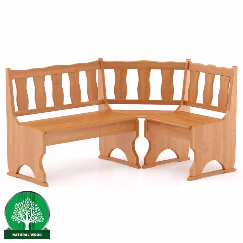Rohová lavica borovica NR101-150x86x110 jelša