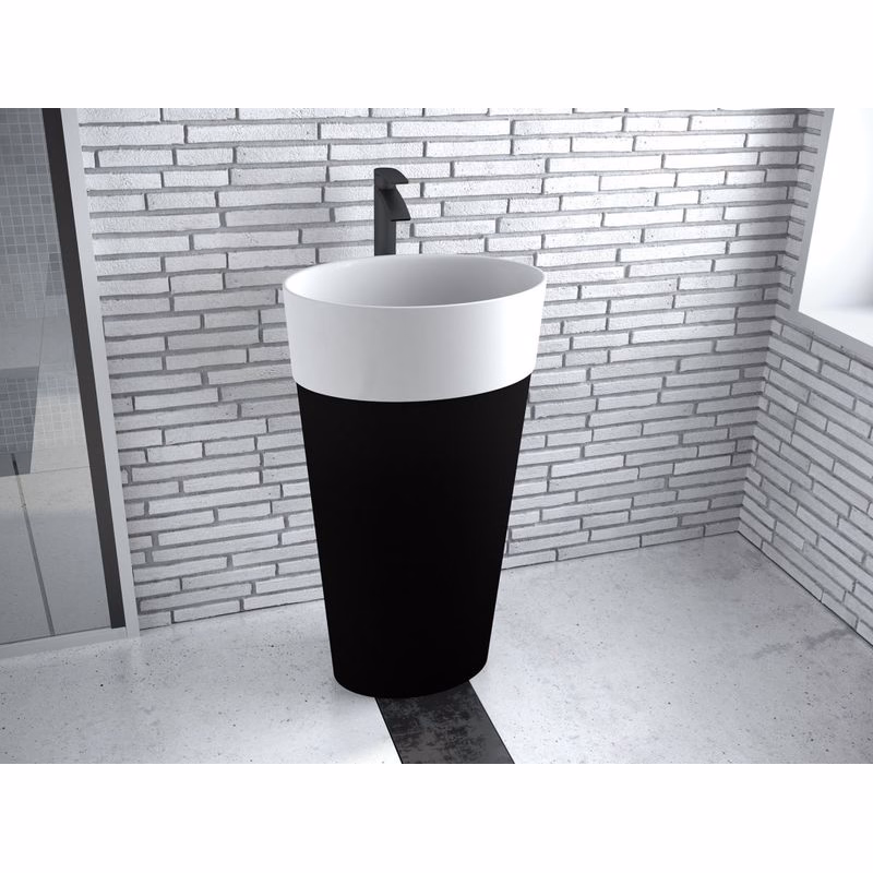 BESCO - Voľne stojace umývadlo UNIQA Black&amp;White KEUNIVSBW