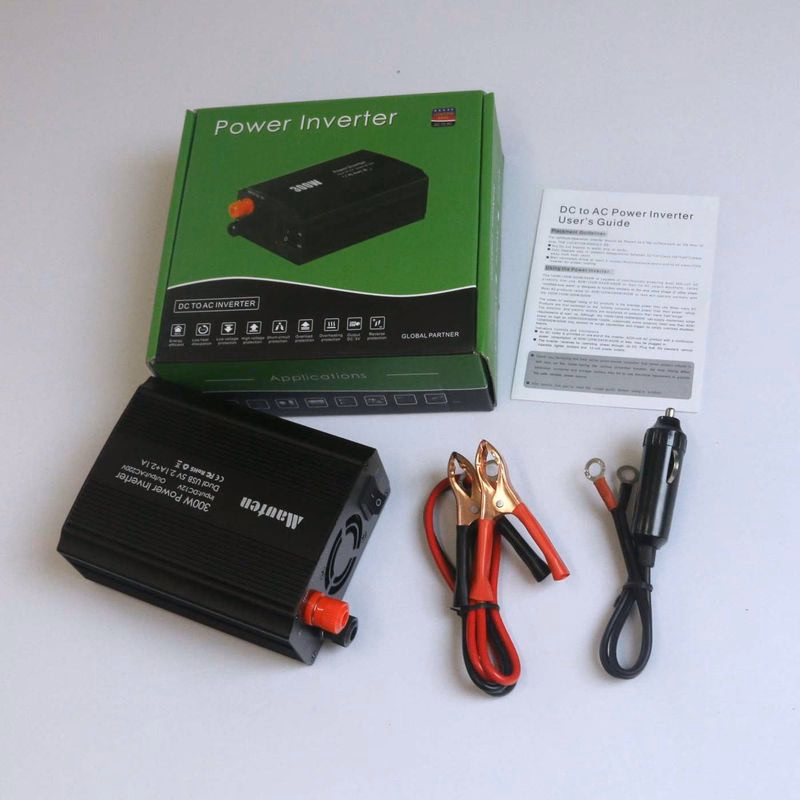 EUROCASE menič napätia DC/AC 12V/230V, 300W, USB