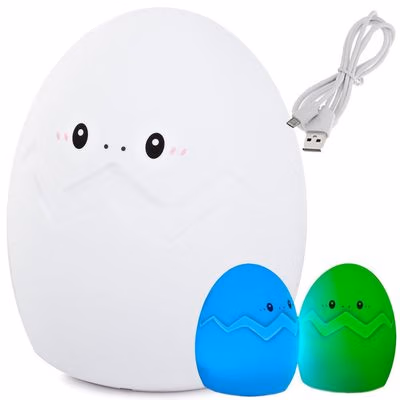 Detská nočná LED lampička EGGi RGB + USB kábel