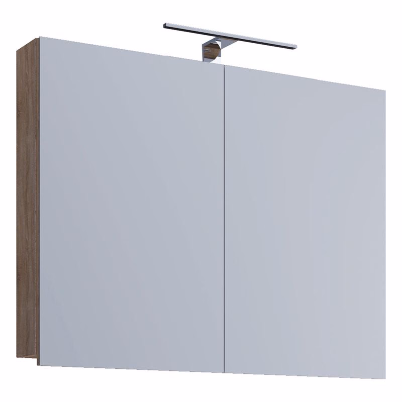 VCM LED Zrkadlová skrinka 80 cm "VCB 1" dub sonoma
