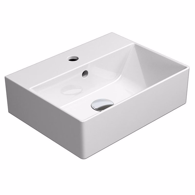 GSI - KUBE X keramické umývadlo 45x35cm, brúsená spodná hrana, biela ExtraGlaze 94859111