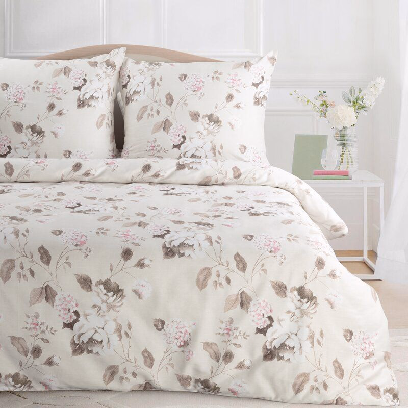 ArtFir Obliečky na jednolôžko SPRING 45 | béžová/svetlohnedá 140 x 200 cm