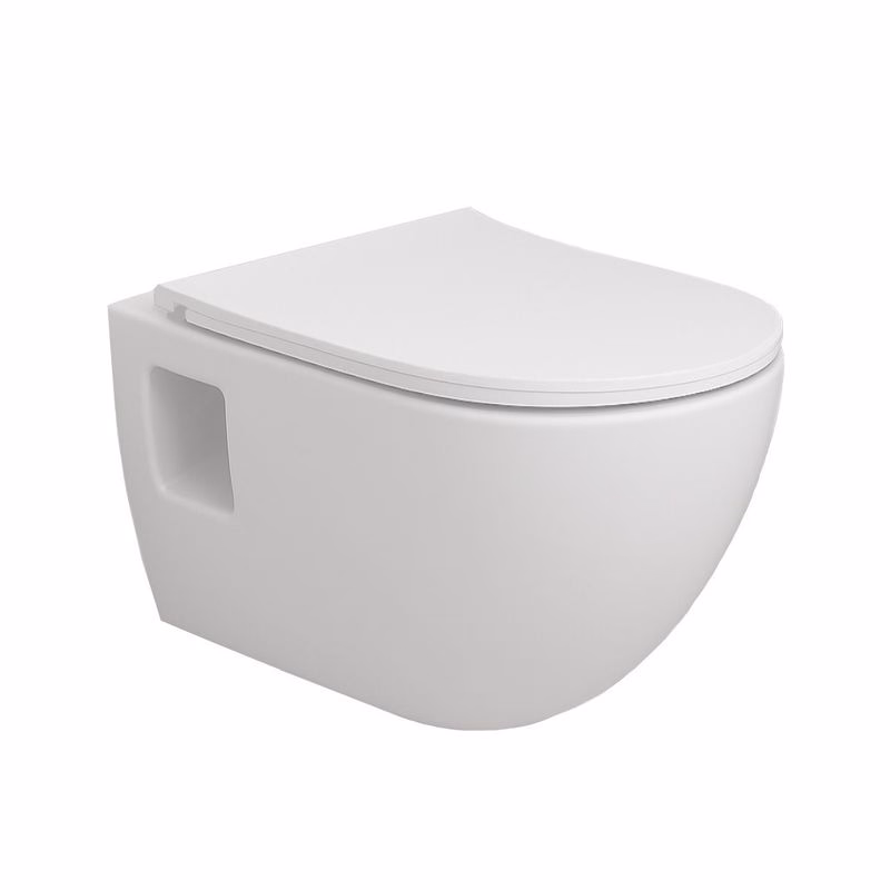 OLSEN SPA - Závesné WC TIBERA RIMLESS, so sedadlom Soft-close, priznaná montáž OLKZT1055