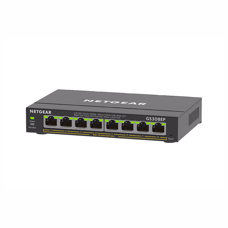 NETGEAR 8PT GE PLUS SWCH W/POE+