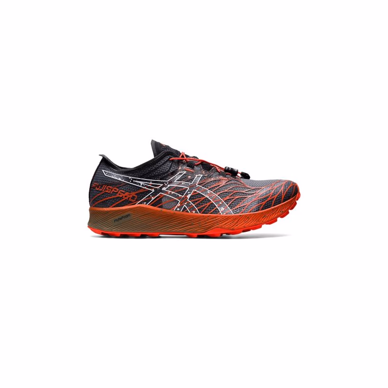 Pánska bežecká trailová obuv ASICS FujiSpeed black cherry tomato