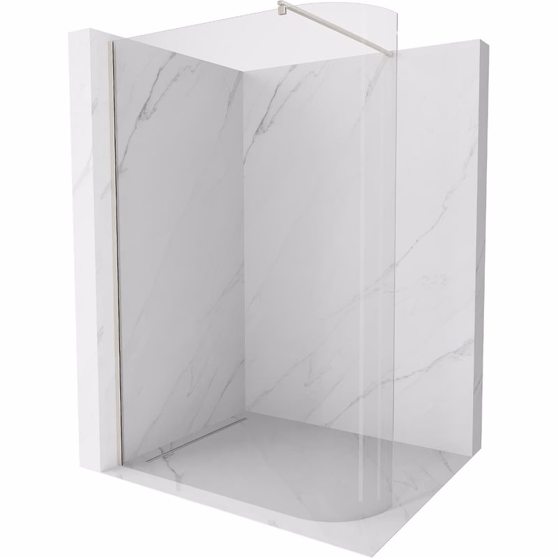 MEXEN/S - Kioto Sprchová zástena WALK-IN 120 x 200, transparent 8 mm, nikel kartáčovaný 800-120-101-97-06
