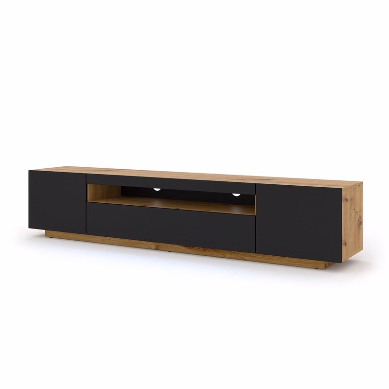 ArtBm TV stolík AURA 200 | dub artisan/čierny mat