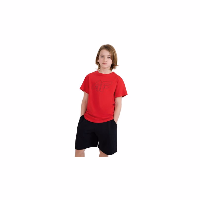 Chlapčenské tričko s krátkym rukávom 4F JUNIOR TSHIRT M2325-62S-RED
