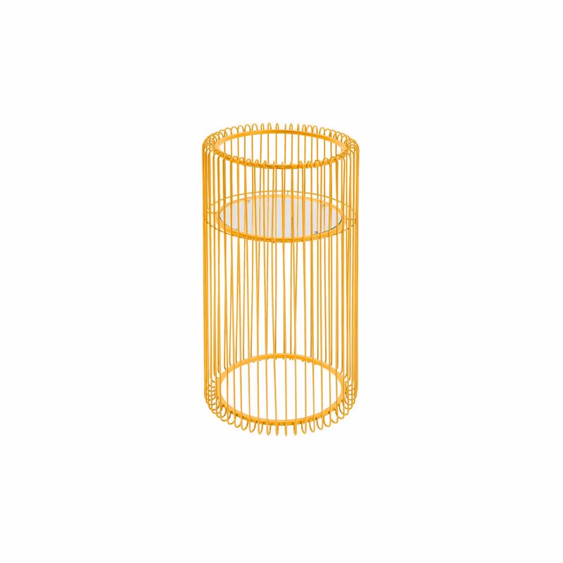 Wire stolík na kvetiny mosadzný 70 cm