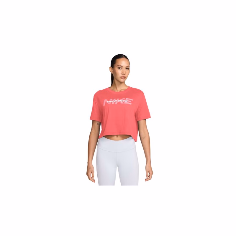 Dámske tréningové tričko s krátkym rukávom NIKE PRO W SS CRP TEE FA24-629 ASTER PINK