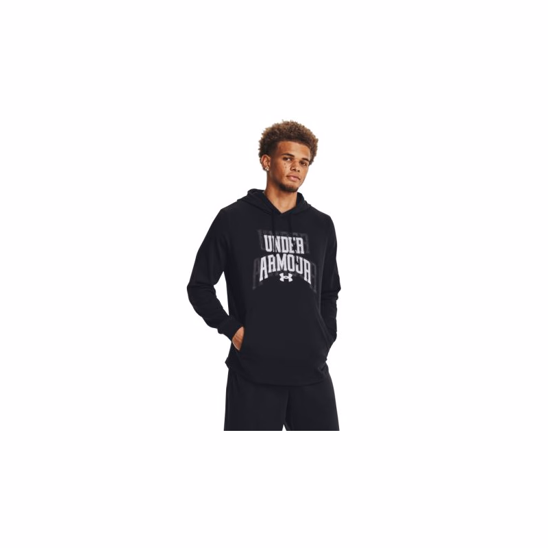 Pánska mikina s kapucňou UNDER ARMOUR UA Rival Terry Graphic HD-BLK