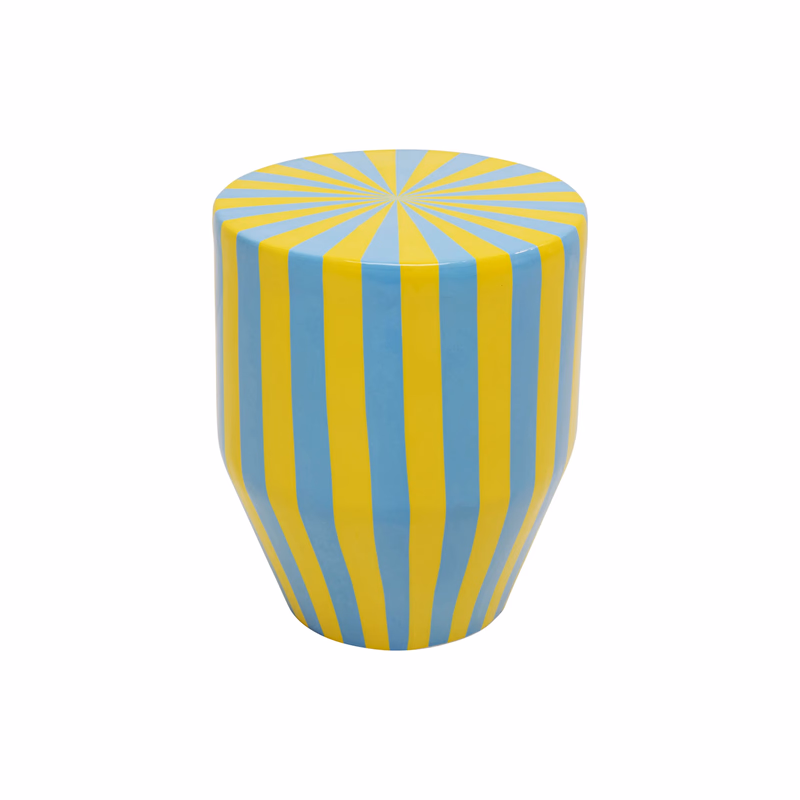 Príručný stolík Candy Stripes modrý Ø30cm
