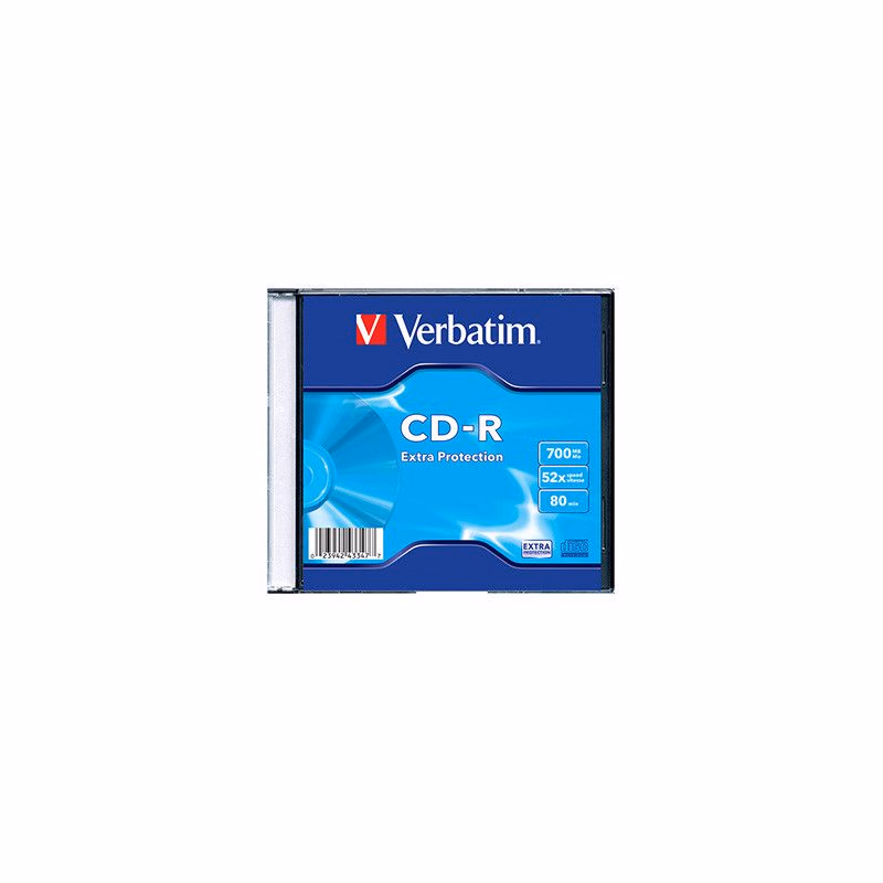Verbatim CD-R, 43347, DataLife, 1-pack, 700MB, Extra Protection, 52x, 80min., slim box, pre archiváciu dať