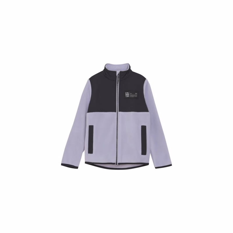 Dievčenská flisová mikina so zipsom COLOR KIDS Fleece Jacket -741809.6053-Languid Lavender